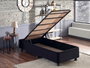 Hanah Home Ela Single Somier Individual Negro (90 x 190)